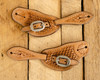 Royal King Basket Stamp Spur Strap - Light Oil