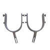 Beastmaster Bareback Spurs Drop Turned Down Shank - Clear Coat