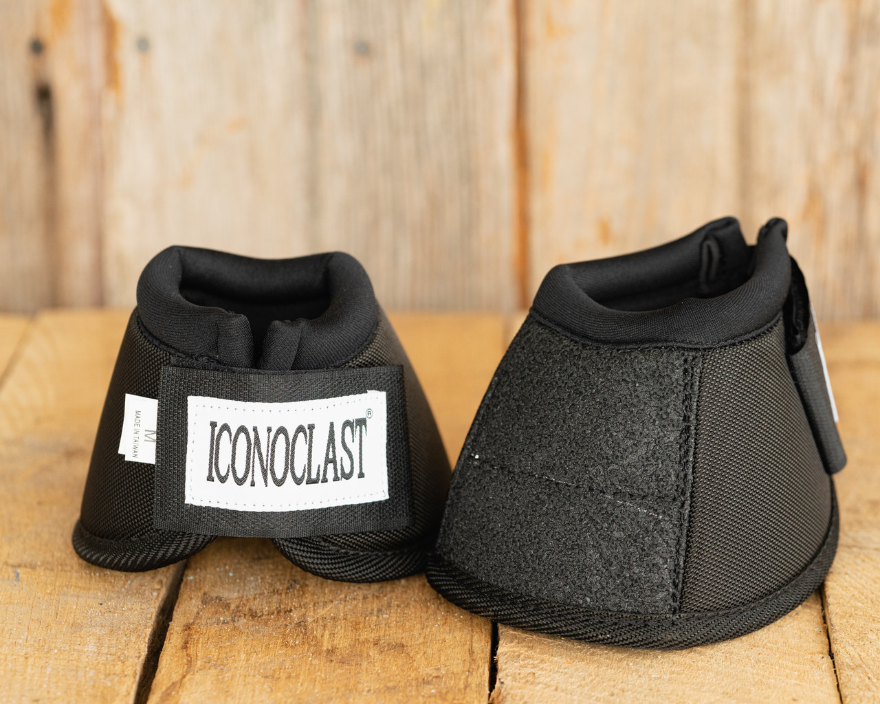  Iconoclast Horse Bell Boots Black (L) : Pet Supplies