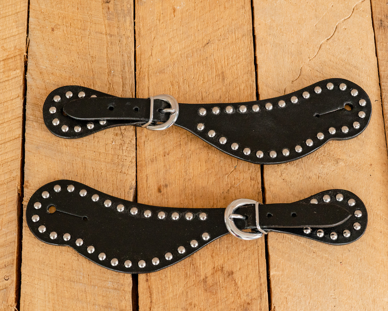 Spur Strap with Silver Studs - Black