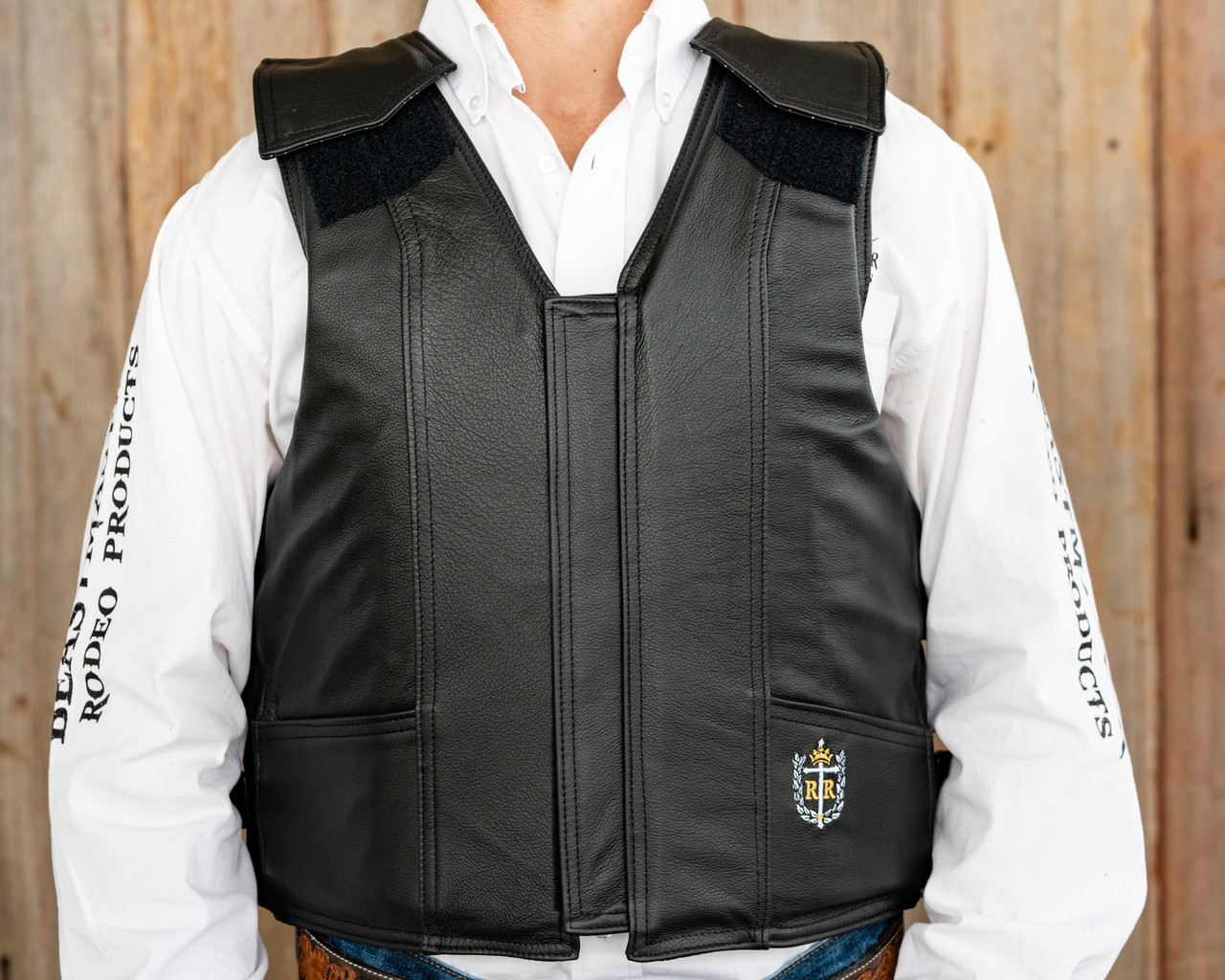 1200 Series Leather Bull Riding Vest - Beastmaster Pro Rodeo Gear
