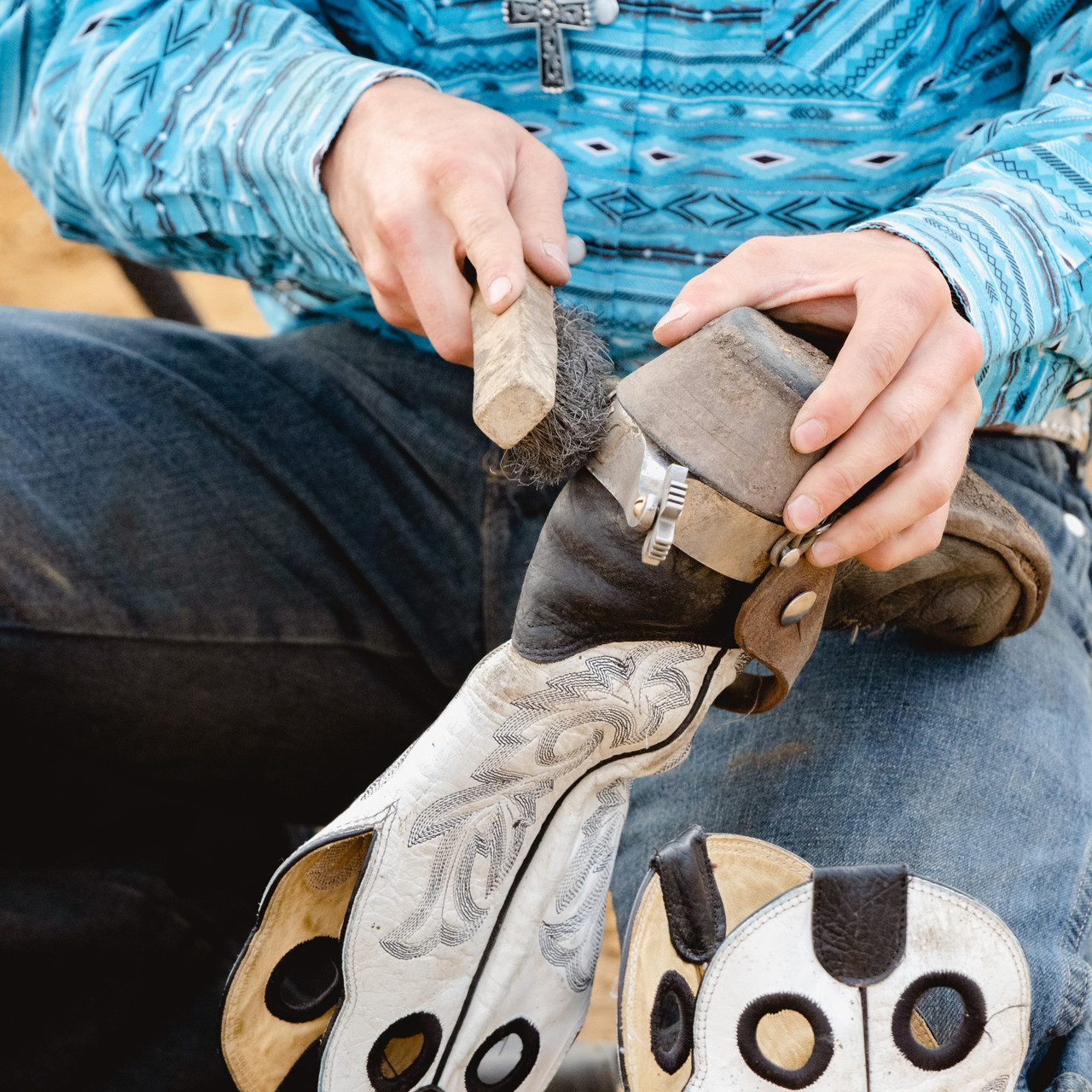 BM | Adult Rough Stock Riding Boots - Rodeo Gear; White