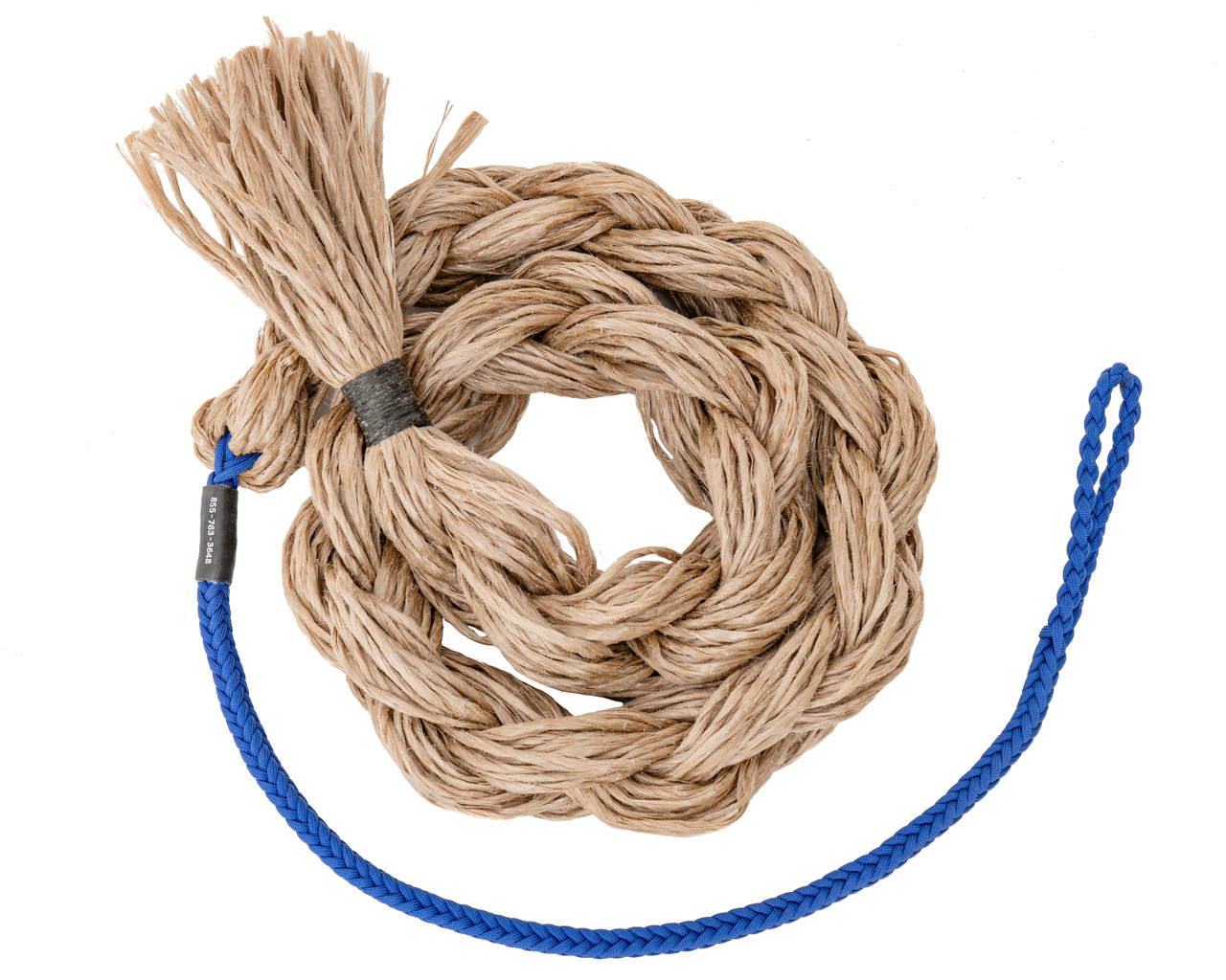 Leather Rope Bronc Rein Split 7ft - 4 Ply Bourbon Colored - Trigger Snap