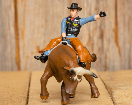 Little Buster Bucking Bull & Rider - Brown Little Buster Bucking Bull & Rider - Brown