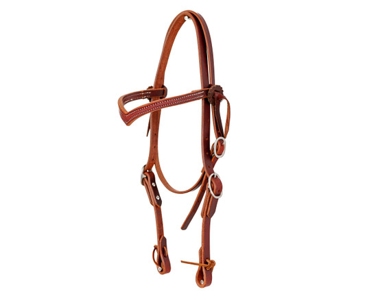 Ranch Oiled V Brow Band Headstall Ranch Oiled V Brow Band Headstall