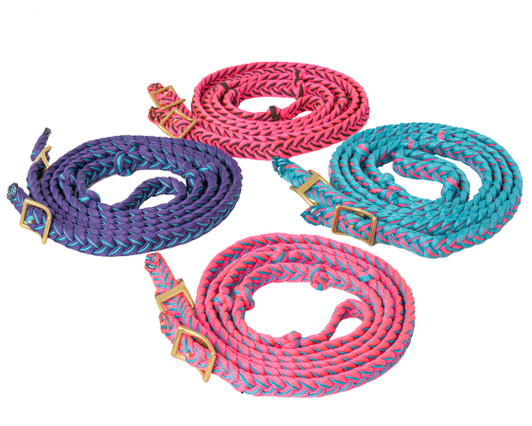 Martha Josey Braided Barrel Reins Martha Josey Braided Barrel Reins