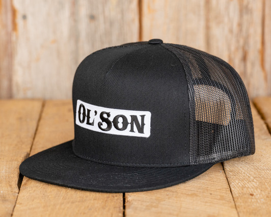 Ol' Son Patch Black Mesh Flatbill