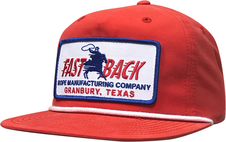 Fast Back Retro with Logo Patch Cap -  Red