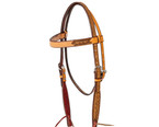 Brow Band Roughout Tooled Ends Headstall