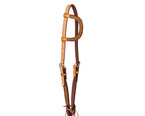 One Ear Roughout Tooled Ends Headstall