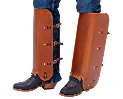 BM | Pick Up Man Chaps - Rodeo Gear; Leather - Black