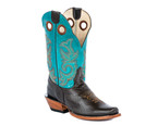 Beastmaster Rough Stock Boot - Turquoise/Brown