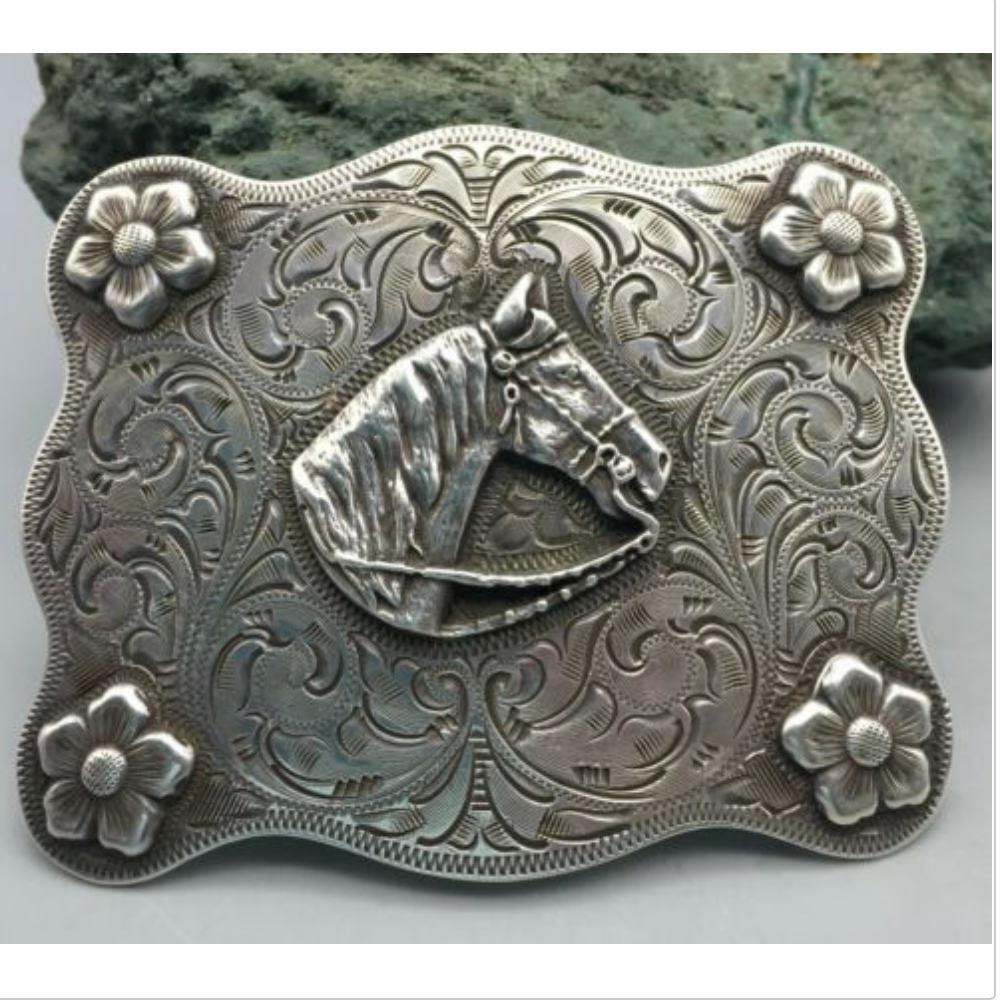 Collectible BOHLIN Sterling Silver, Limited Edition, Horse Whisperer Belt Buckle