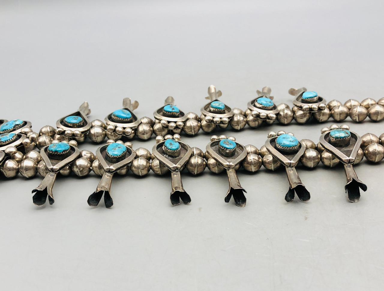 Exquisite Squash Blossom Necklace With Handmade Beads