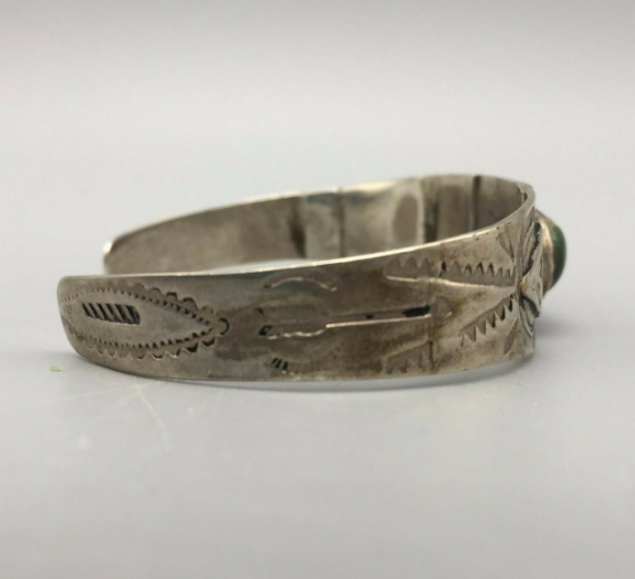 Cool, Old, Fred Harvey Era Bracelet With an Old, Natural Turquoise
