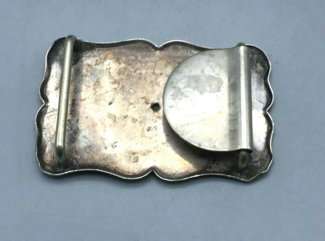Boucle De Ceinture Argent Avec Tête De Cheval En Lignite - Neuve En Boîte