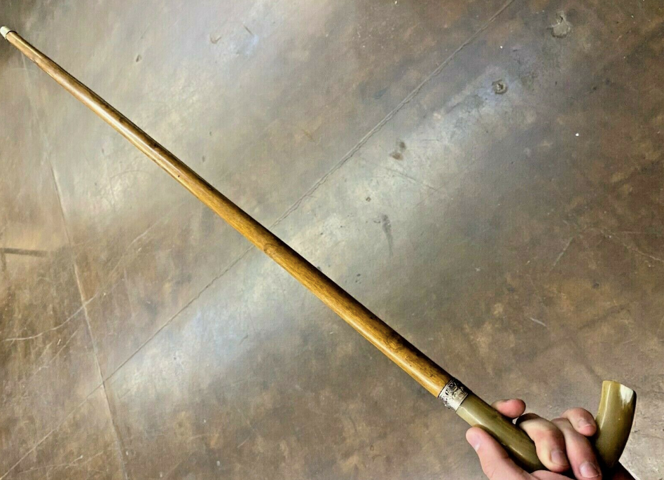 Antique Sword Cane With Horn Handle Circa Late 1800s