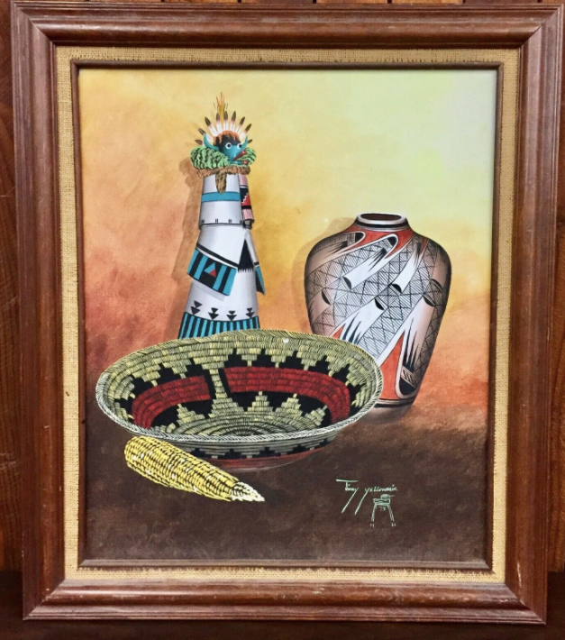 2076❣️ タイトル　(tribe) 油絵 Beautiful! An Original Oil Painting by The Known Artist, Jimmy