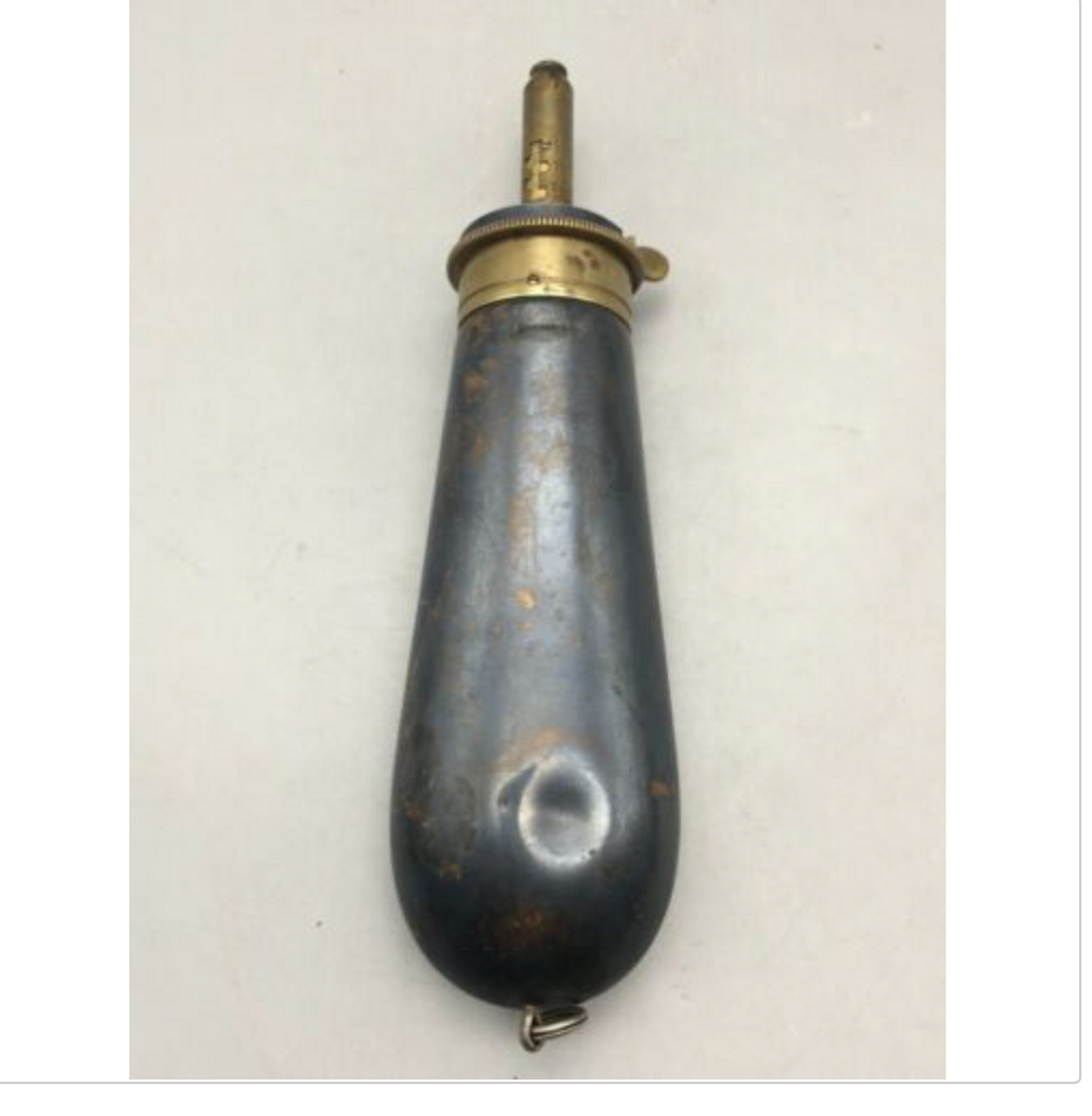 Reproduction Brass Black Powder Flask, Dixon & Sons Style