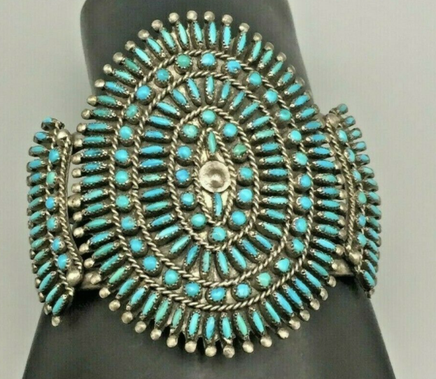 ZUNI ZUNI Needle Point Cluster Bangle 925 ズニ族 NAVAJO ニードル