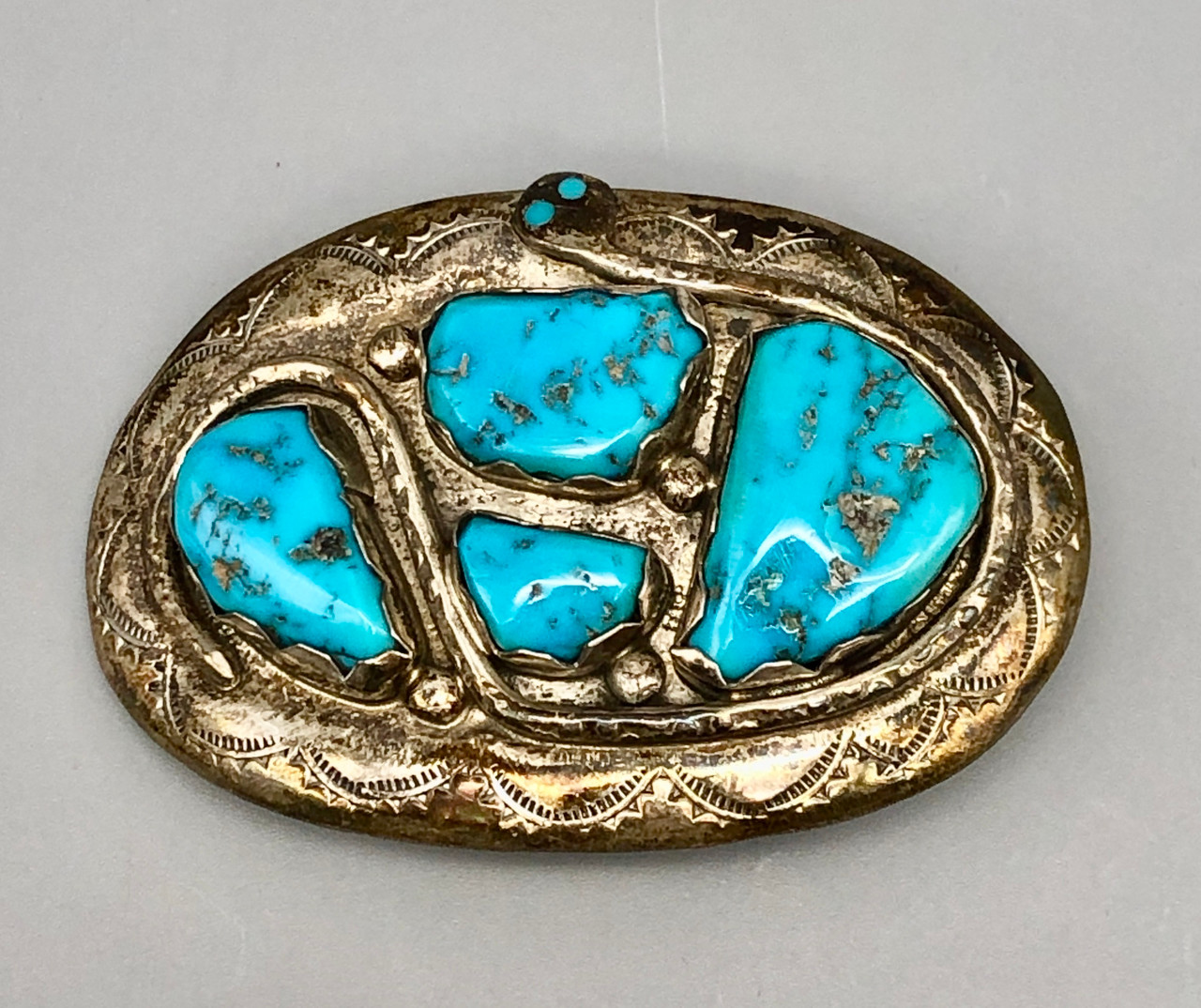 Nifty Effie Calavaza Turquoise Belt Buckle