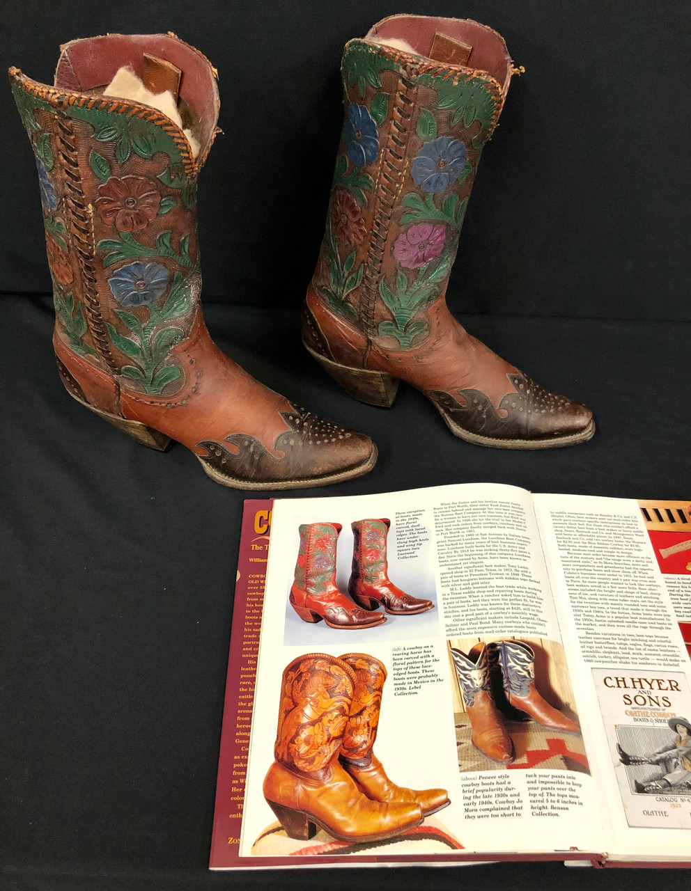 LOOK! A Pair Exceptional Cowboy Boots From the 1930s