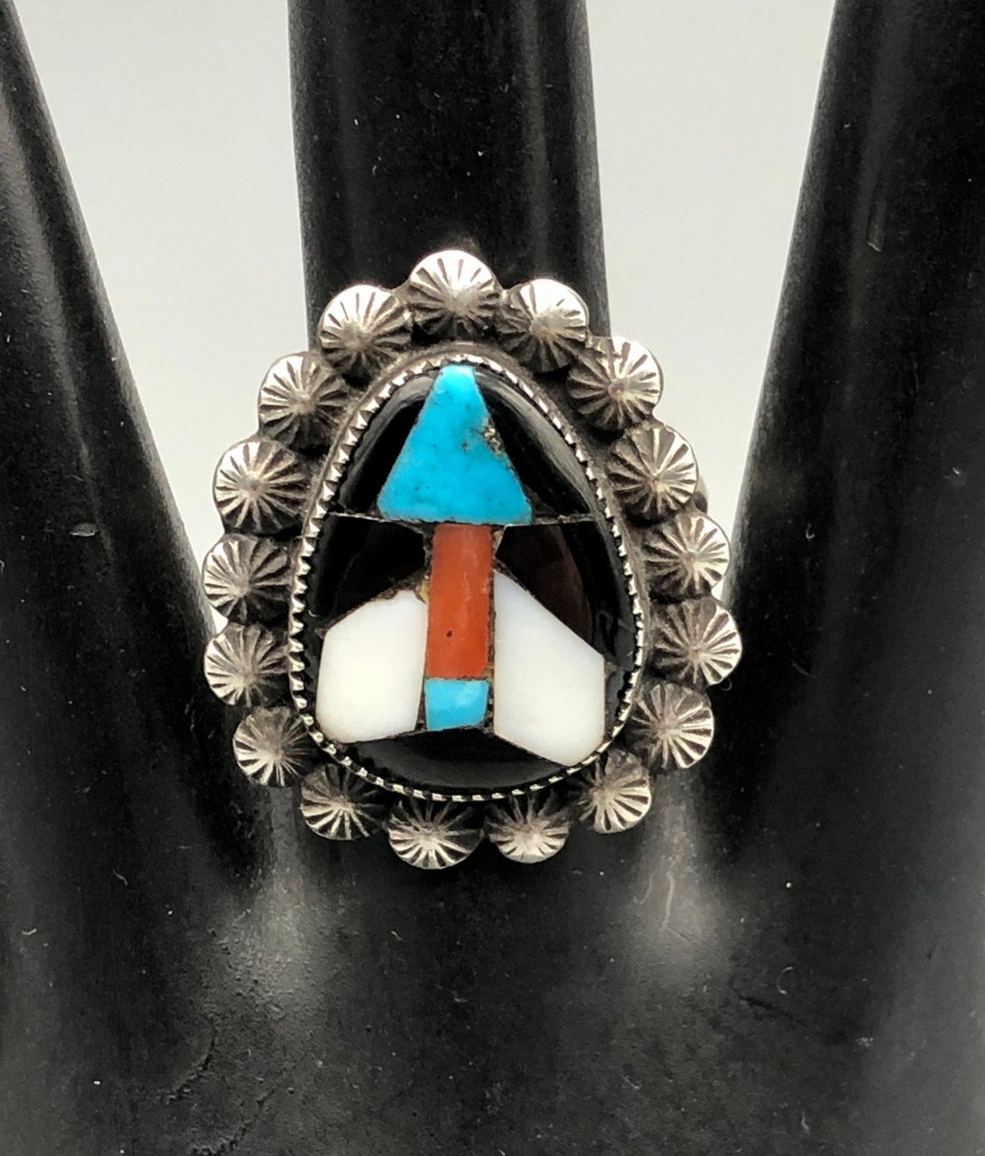 Alluring Arrow Inlay Ring Attributed to John Gordon Leak