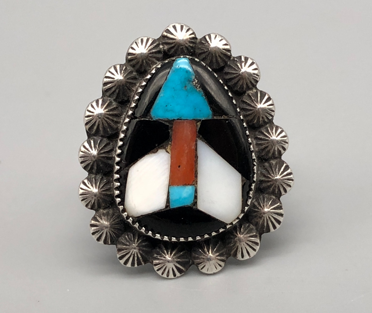 Alluring Arrow Inlay Ring Attributed to John Gordon Leak