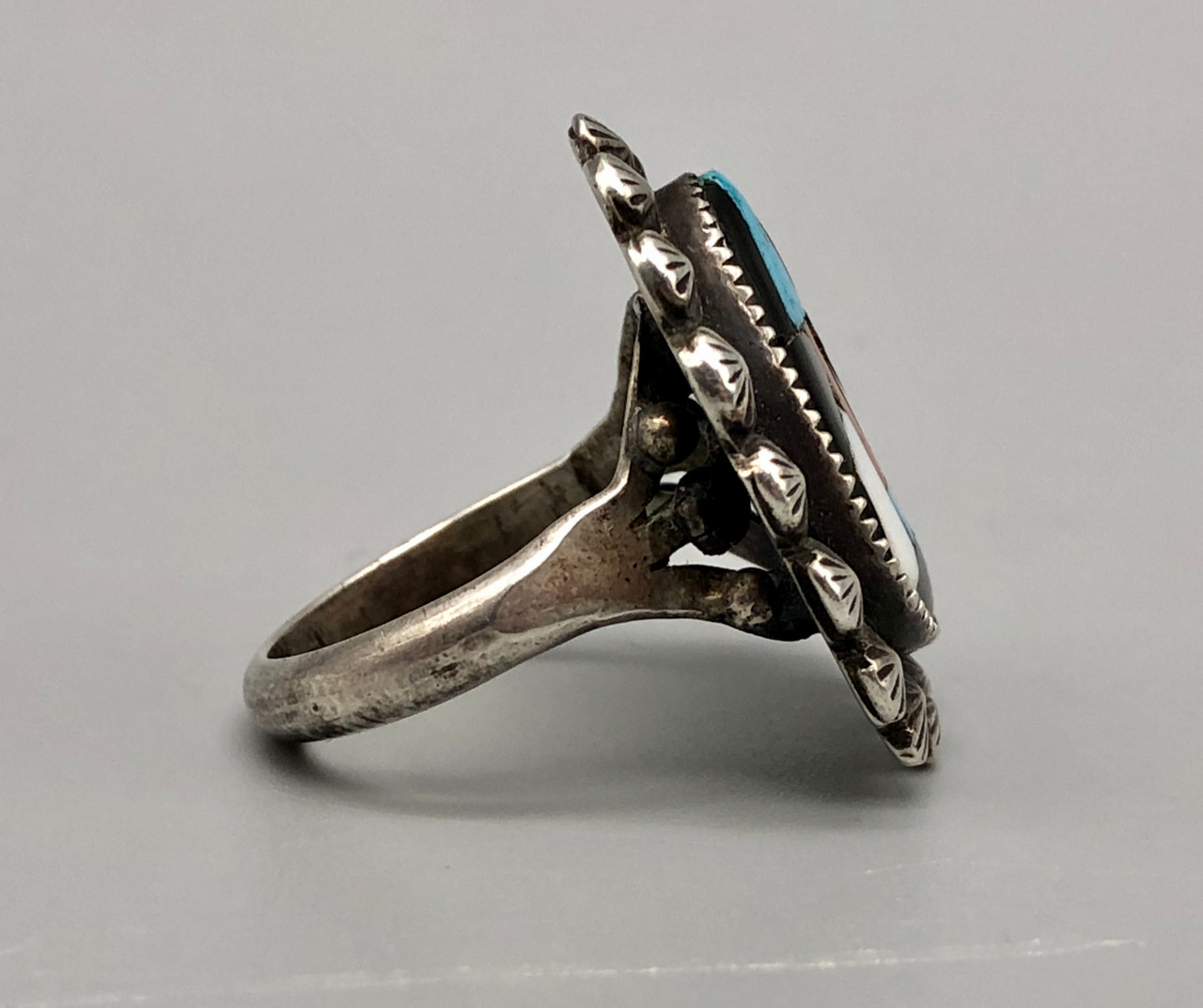 Alluring Arrow Inlay Ring Attributed to John Gordon Leak