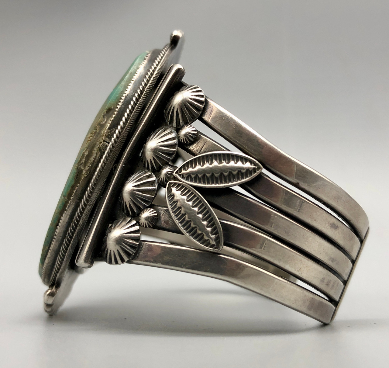 Tantalizing Turquoise and Sterling Silver Bracelet by Harry Morgan