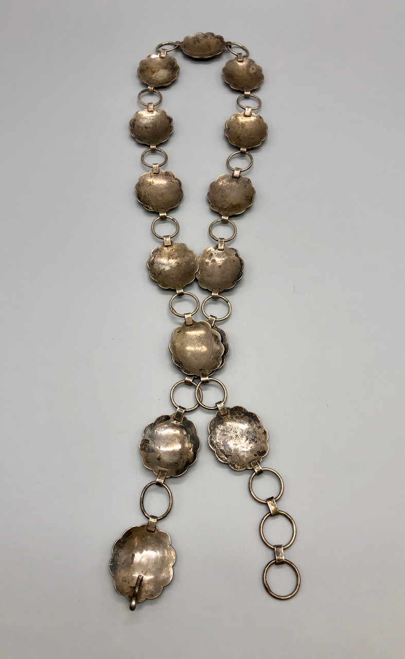 1960s Sterling Silver Link Concho Belt display picture 1