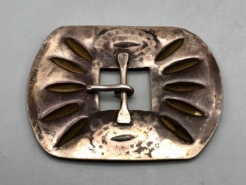 Great 1940s Sterling Silver Belt Buckle