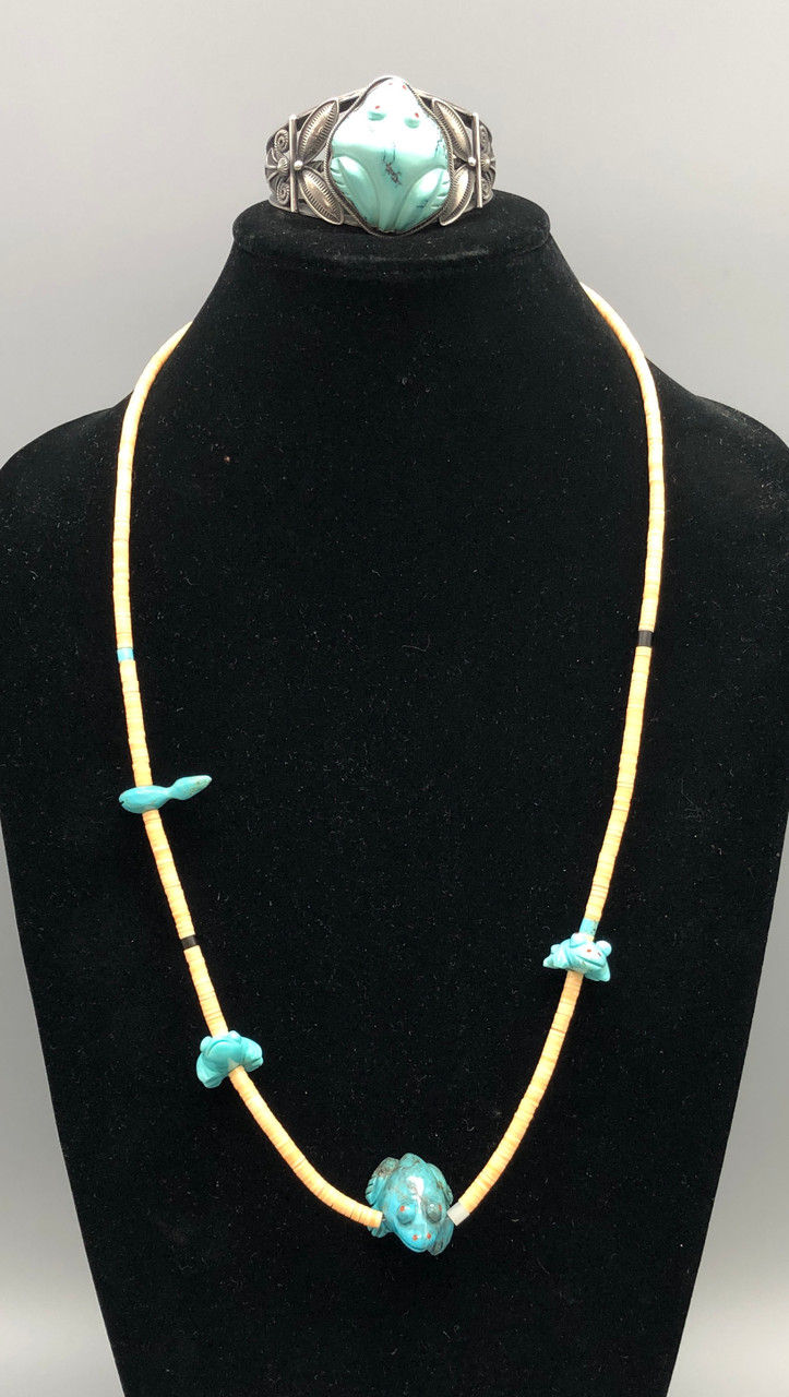 Zuni Fetish Necklace with Zuni & Navajo Bracelet Set