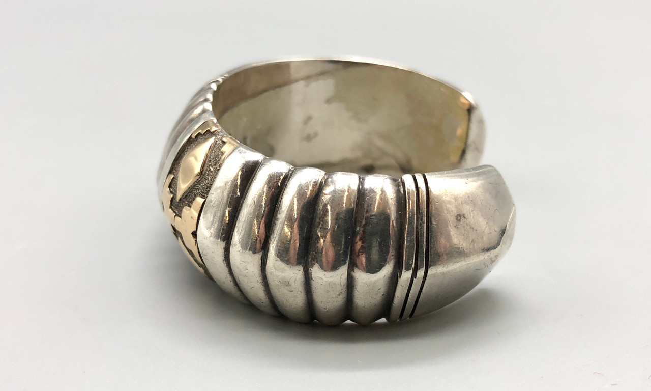 Sterling Silver and Gold Cuff Bracelet by Edison Cummings