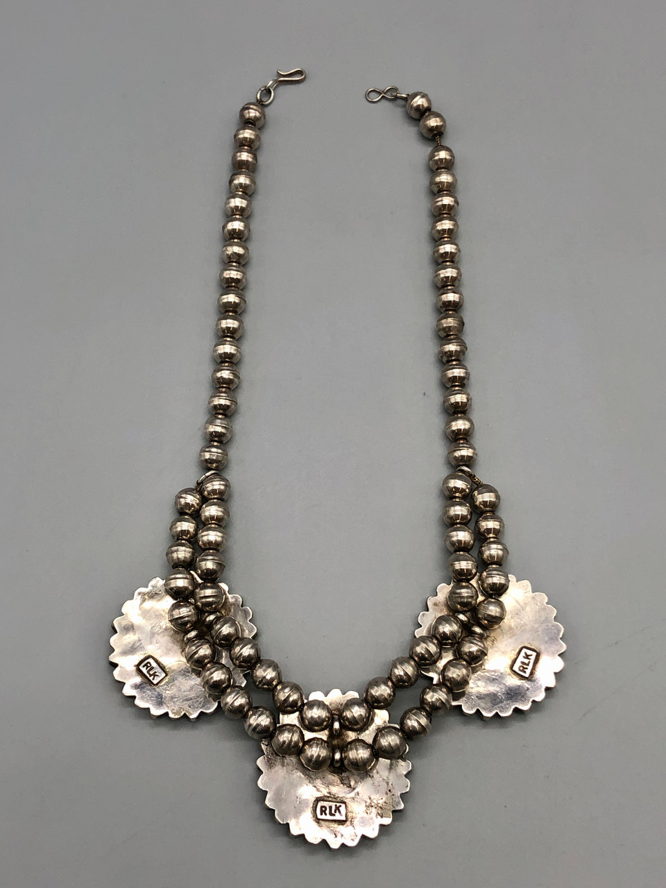 Vintage Zuni Sunface Inlay Necklace