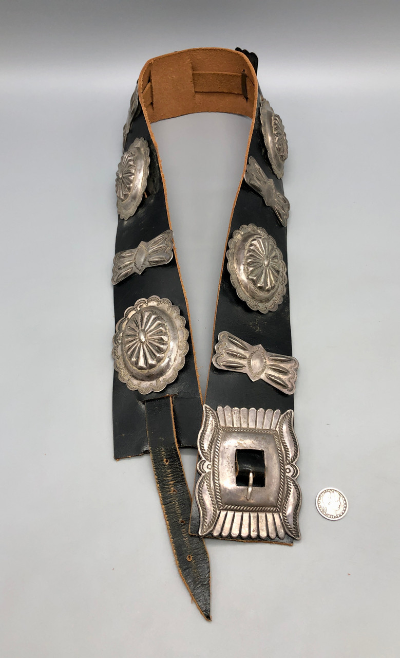 1940s Era Wide Concho Belt