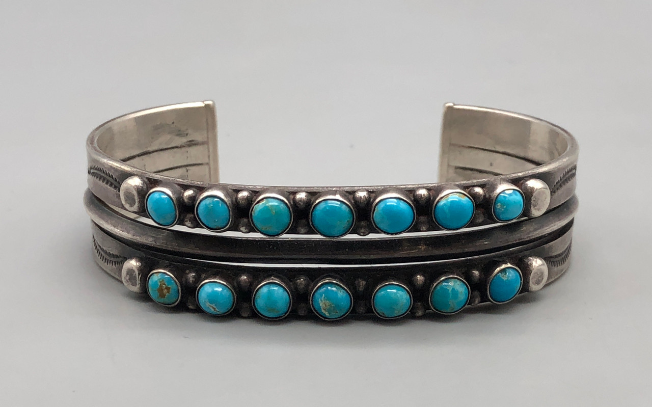 送料関税無料】 限定価格 VINTAGE STOMP BANGLE TURQUOISE バングル