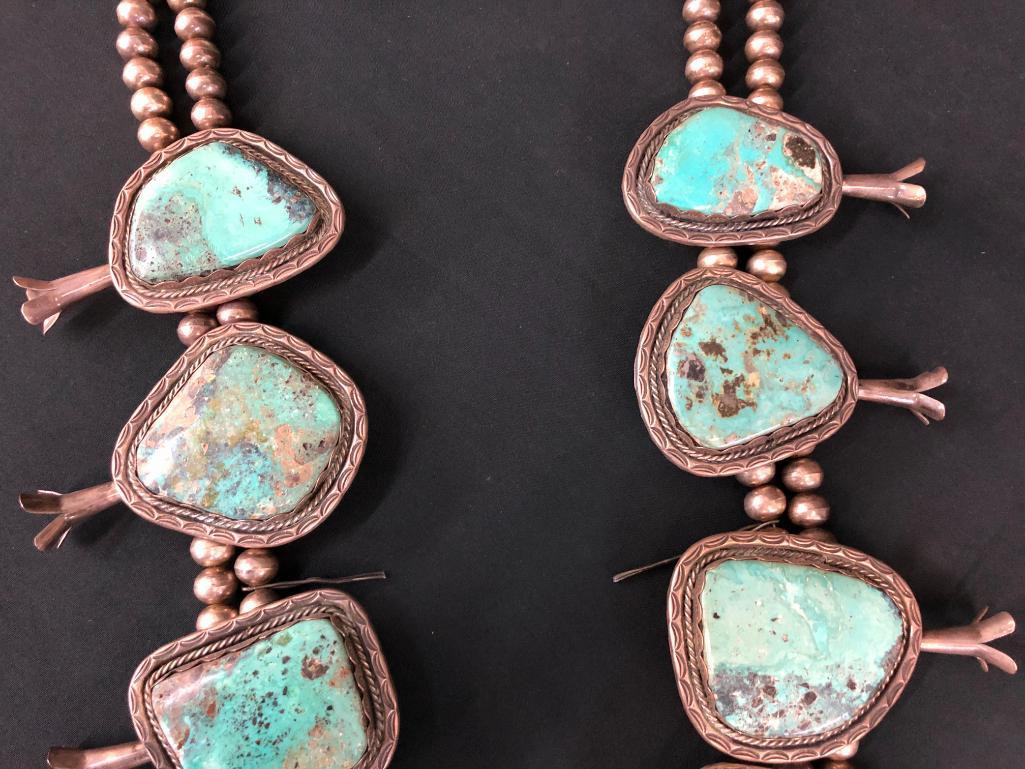 Amazing jewelry様 HUGE Squash Blossom Necklace Set with Bracelet and Ring