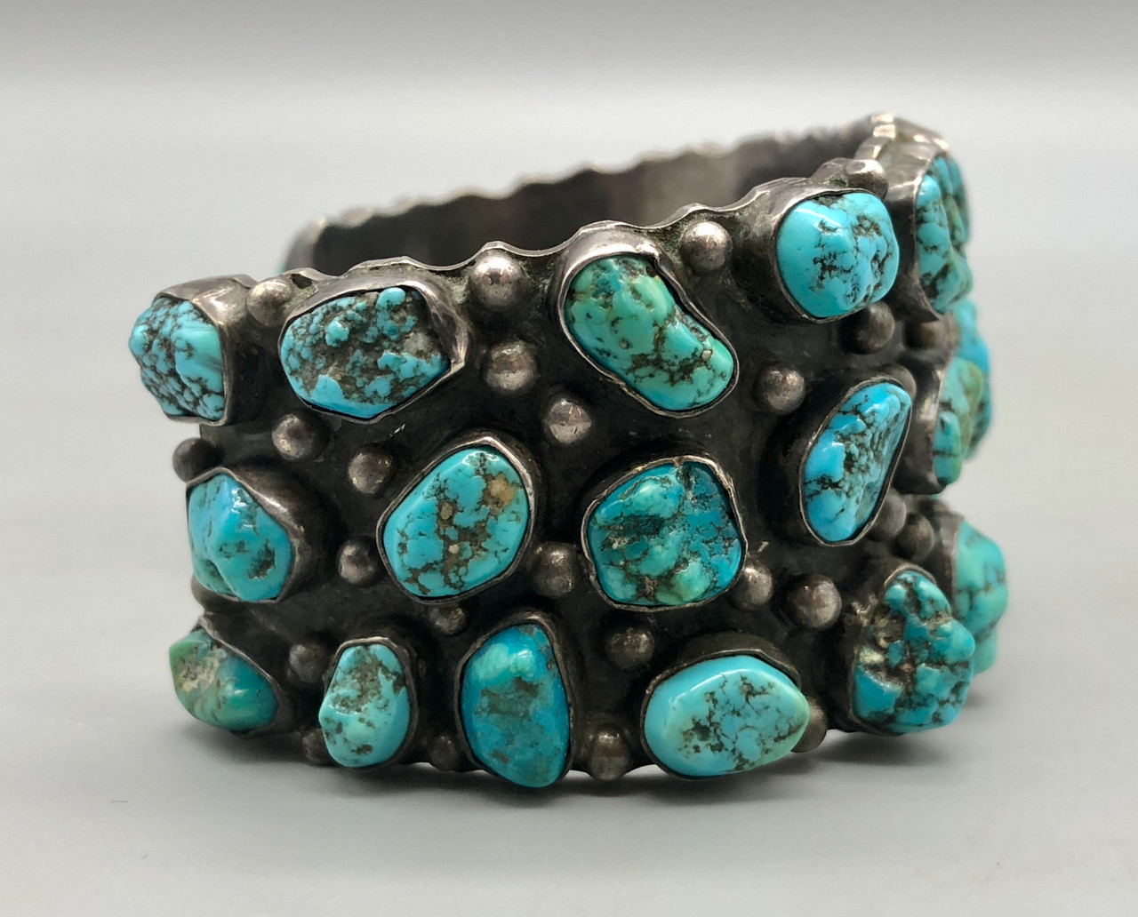 Vintage Natural Turquoise Clusters Bracelet