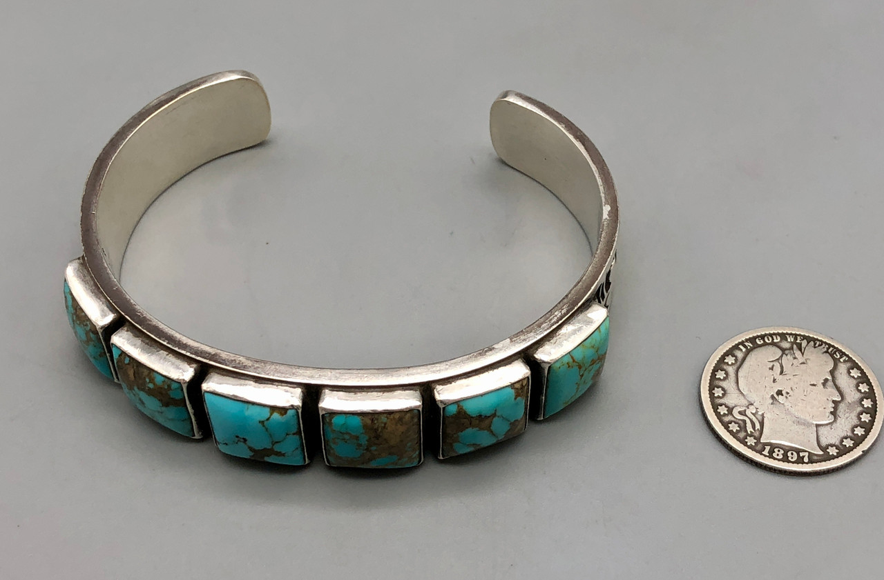 Sterling Silver and Turquoise Concho Belt by Kirk Smith