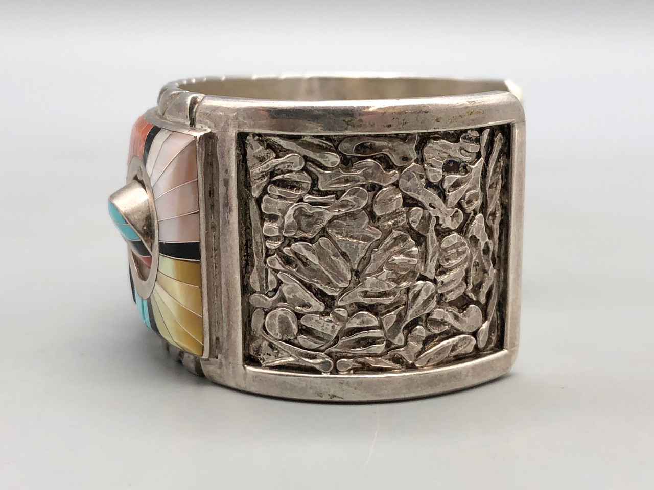 Don Dewa Zuni Inlay and Double Spinner Bracelet
