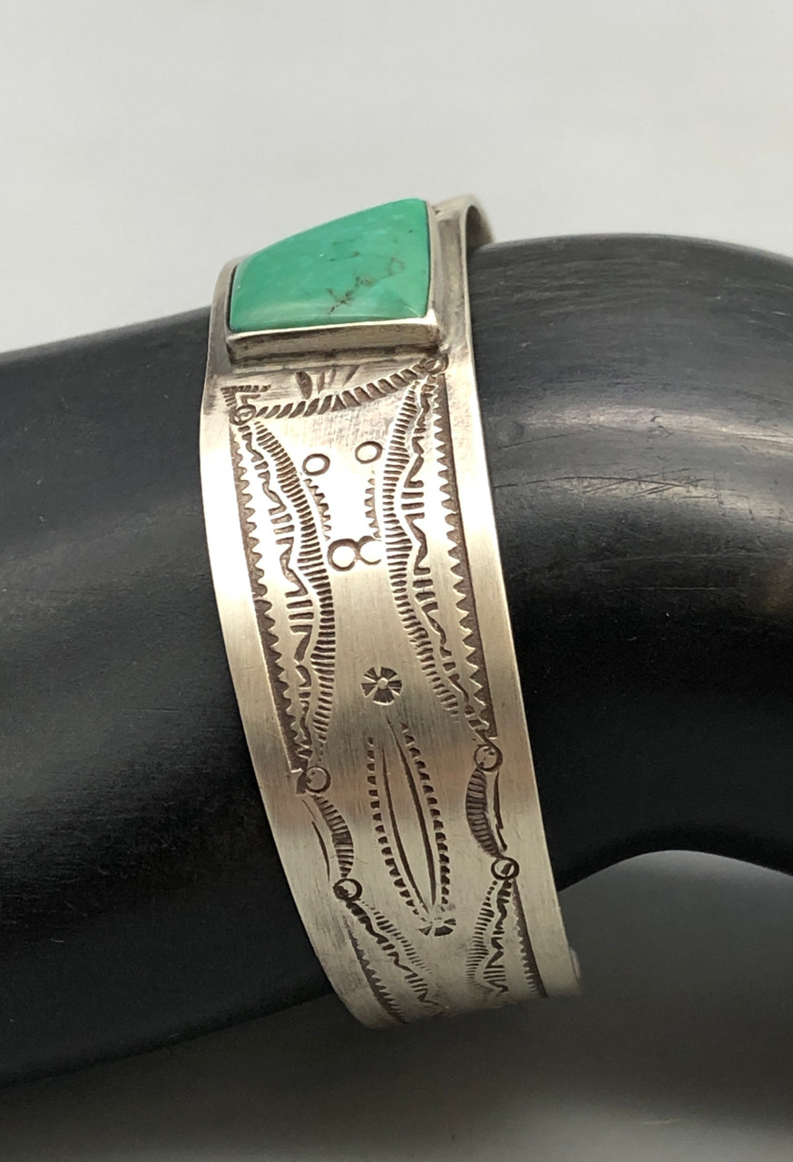 Great Older Turquoise Bracelet by Fred Peshlakai