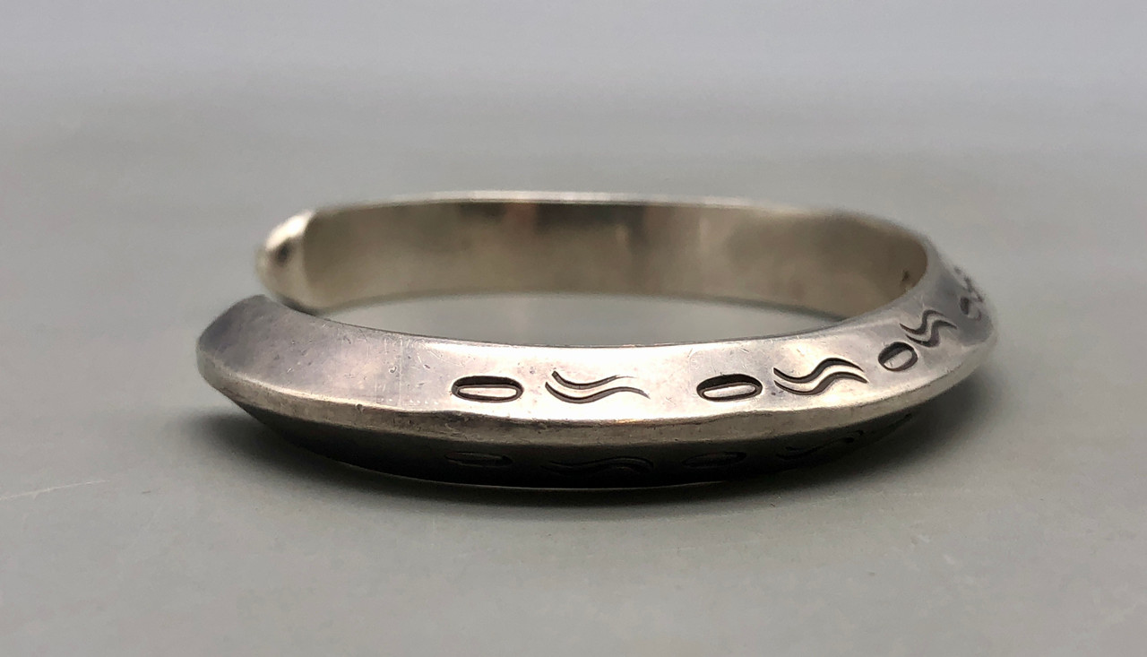 Hand Stamped Sterling Silver Bracelet by Fred Thompson