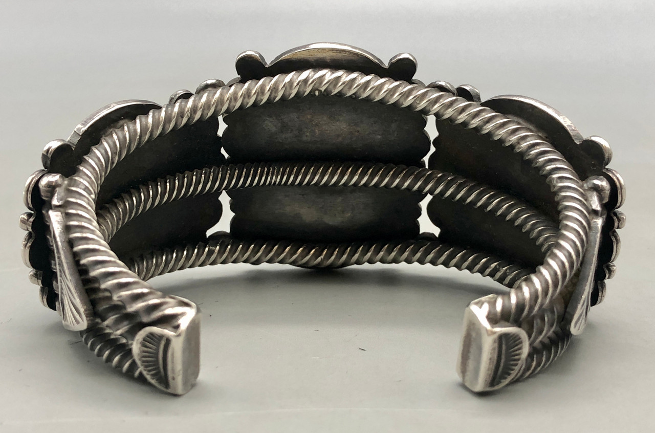 Three Stone Turquoise Bracelet by Tommy Jackson