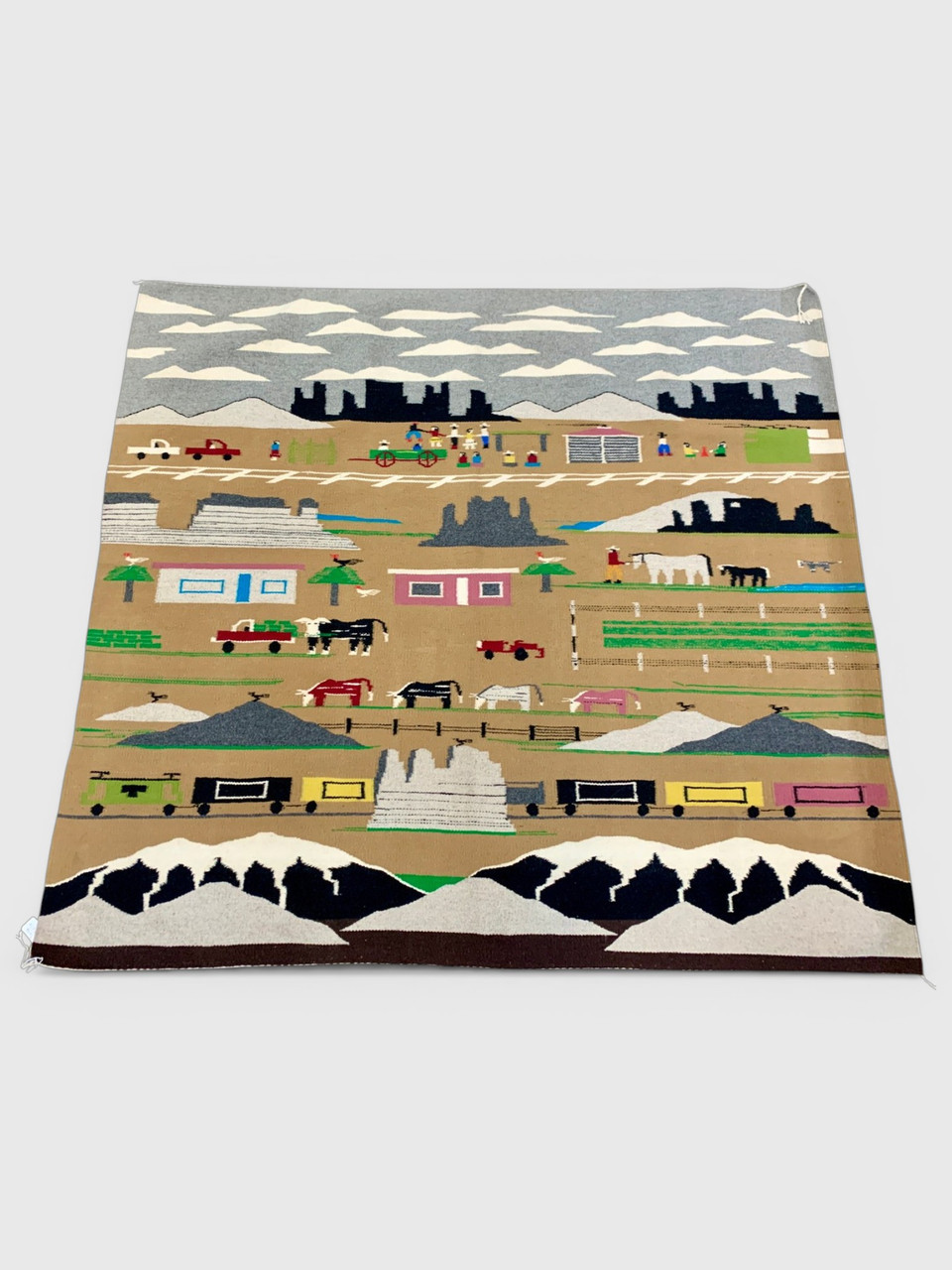 Large Navajo Pictorial Textile
