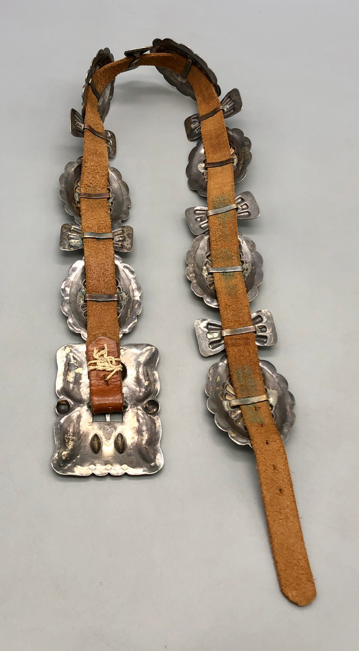 Vintage**~ Fleming corde sterling bordée 3/4 concho's (2) 1 paire