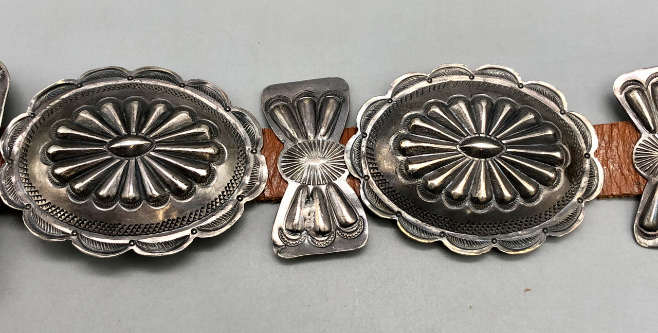 Lot De 2 Conchos Blue Ribbon Pour Bride - Sterling Argent, 1 3/4"