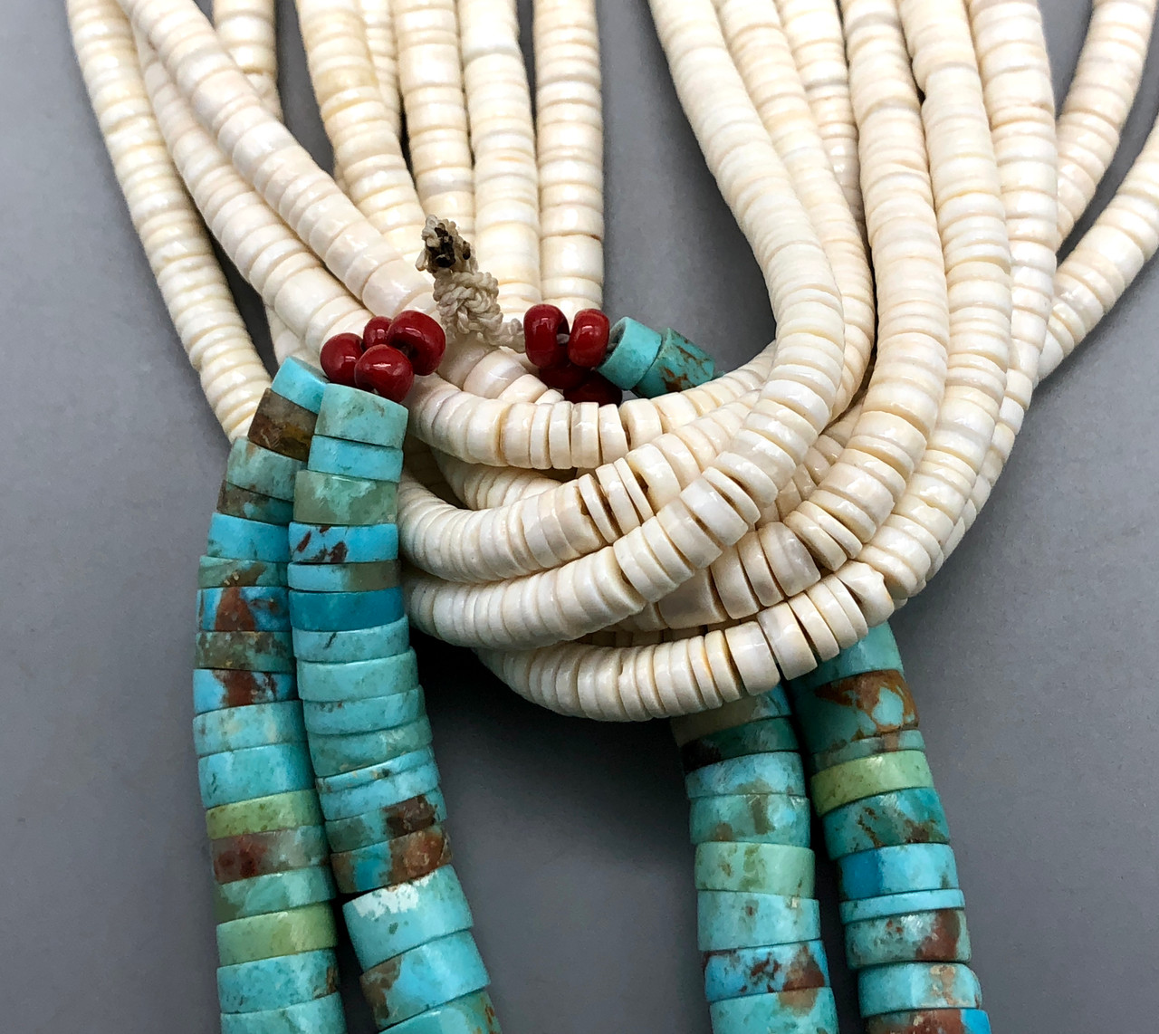 Nine Strand Heishi Jocla Necklace By Mary Coriz