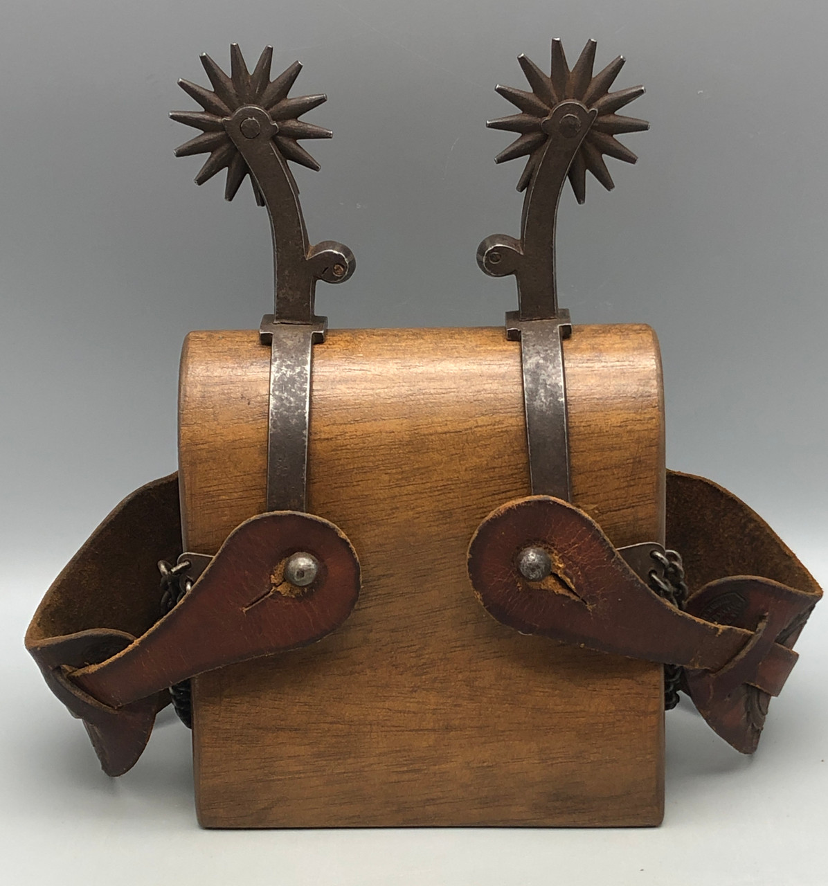 Nice Pair Of Antique California Style Spurs With Straps