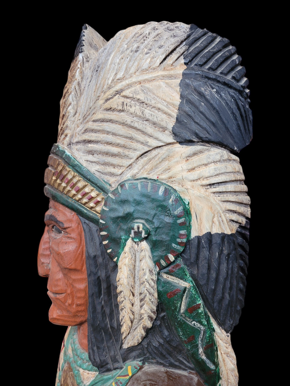 Frank Gallagher Hand Carved Cigar Store Wooden Indian